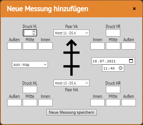 Fenster Neue Messung hinzufügen